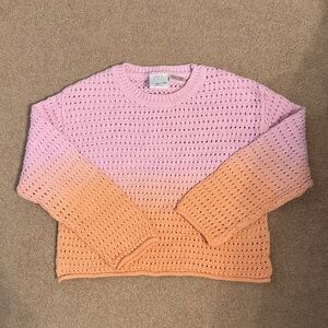 Zara Gradient Pink and Orange Sweater